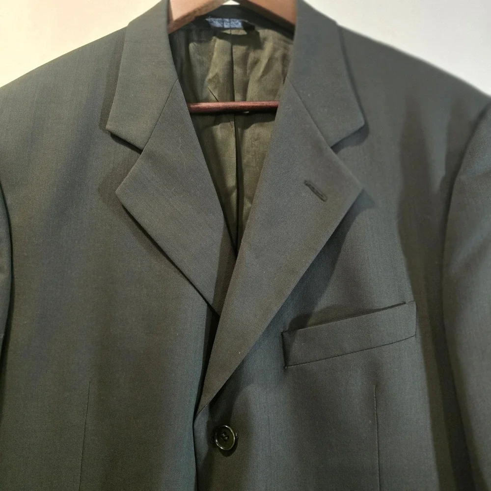 Vito Rufulo Men's‎ Charcoal Gray Wool Blend Suit Jacket Blazer Made in Italy M